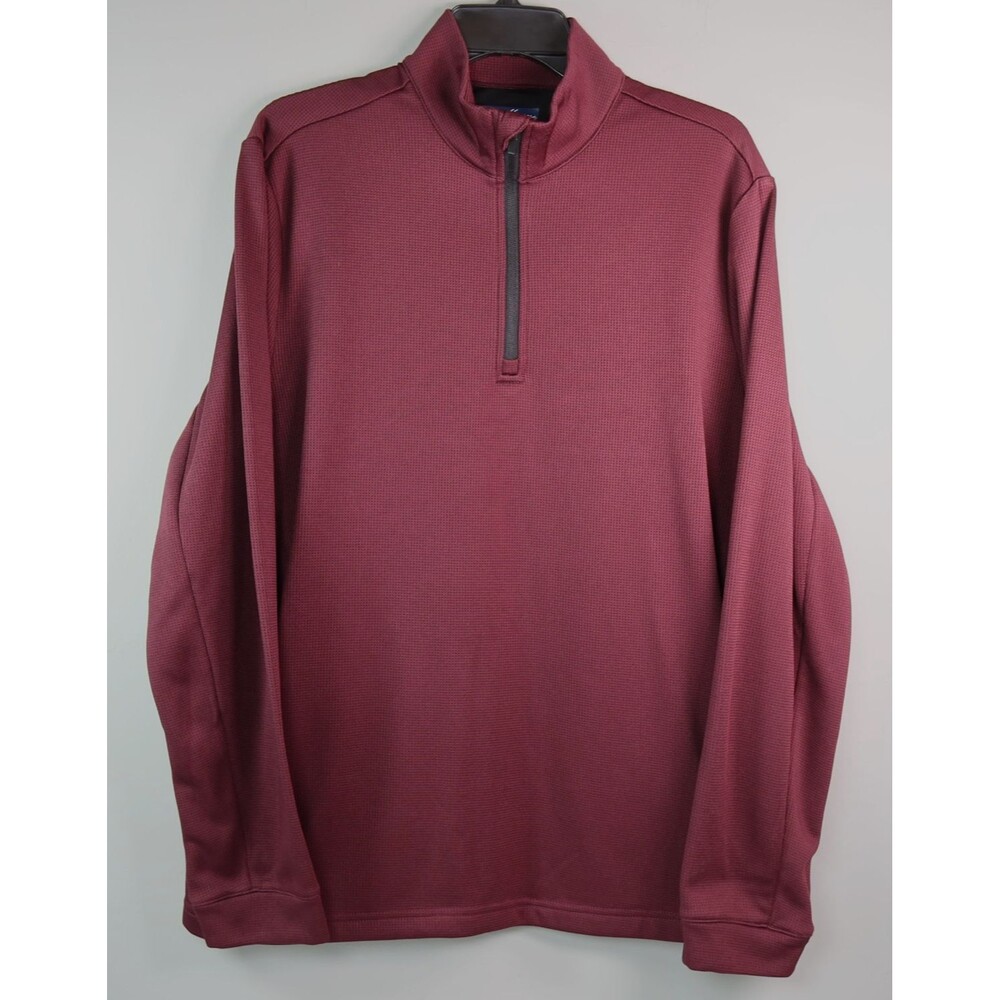 Ben Hogan Men's Golf Pullover 1/4 Zip Performance Long Sleeve Maroon Large NWOT